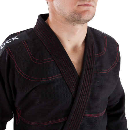 Kimono Brasilianisches Jiu-Jitsu BJJ 500 Erwachsene schwarz (OHNE GÜRTEL)