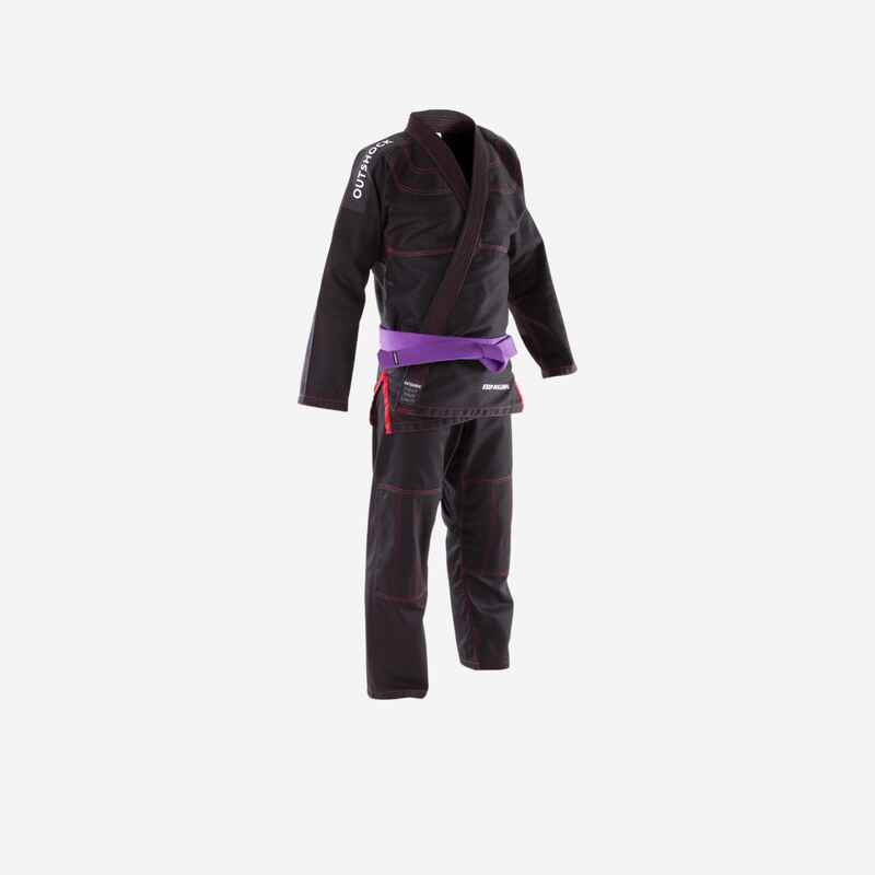 Kimono Brasilianisches Jiu-Jitsu BJJ 500 Erwachsene schwarz (OHNE GÜRTEL)