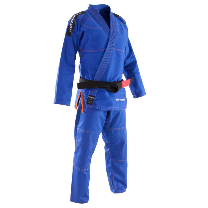 Kimono Brasilianisches Jiu-Jitsu JJB 500 Erwachsene blau (OHNE GÜRTEL)