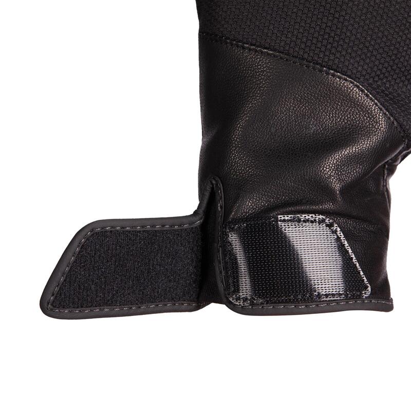 Gants d'équitation en cuir respirant Femme - 960 noir