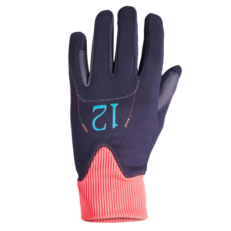 Gants chauds équitation enfant EASYWEAR marine/rose Gants chauds équitation enfant EASYWEAR marine/rose