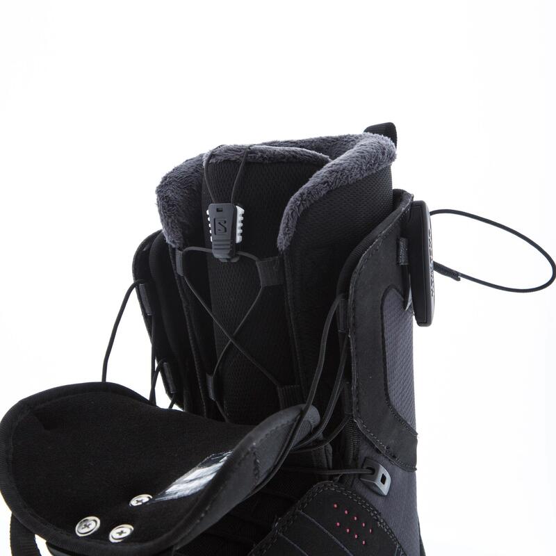 Chaussures de snowboard all mountain, femme, Pearl zone lock, noire