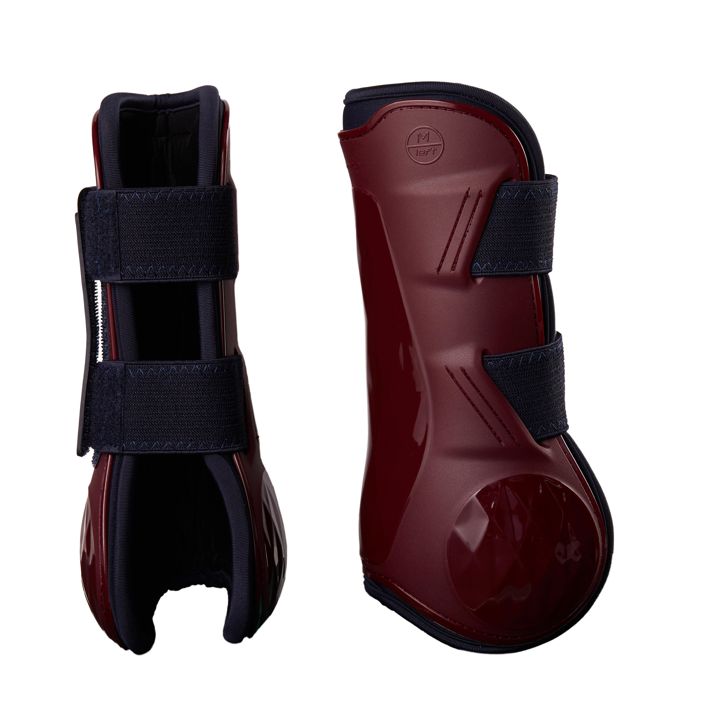 burgundy tendon boots