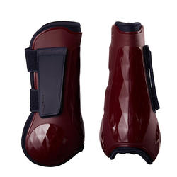 Guêtres ouvertes cheval 500 JUMP bordeaux