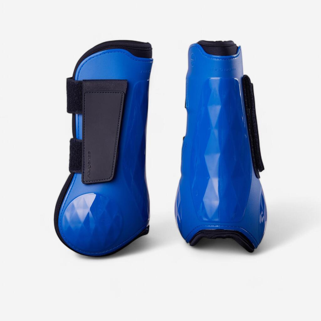 Horse and Pony Tendon Boots 500 Jump Twin-Pack - Electric Blue