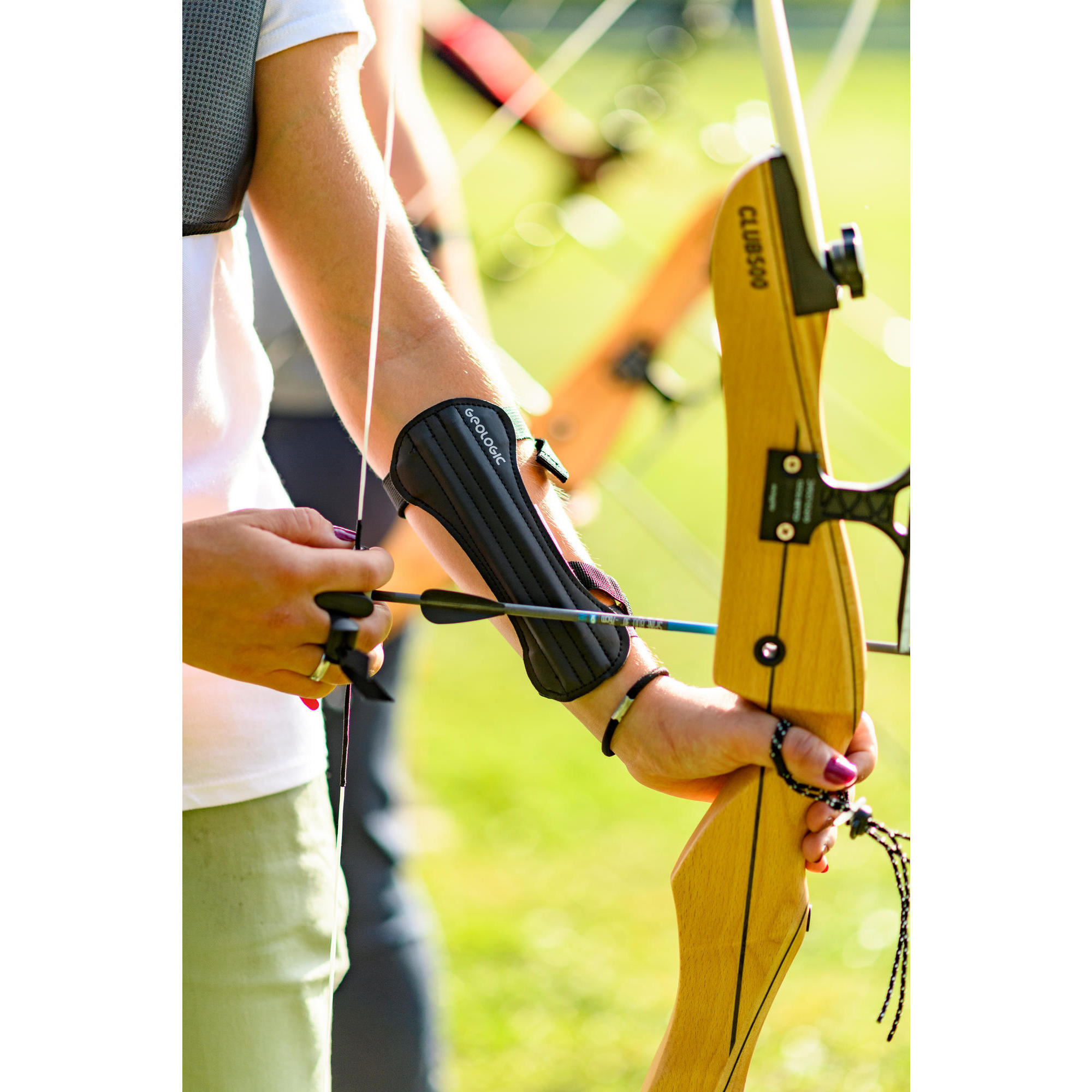 Archery Shooting Armschutz Protector Unterarmschutz Schwarz 