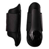 Horse Riding Brushing Boots for Horse and Pony Poly 500 Twin-Pack - Black