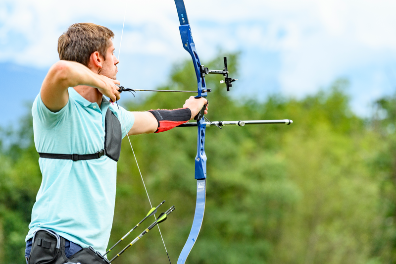Carquois Alpine Archery SL2 - 5 Flèches - Réglable - Gaucher - Camouflage Green