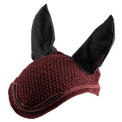 Bonnet équitation cheval HD Strass bordeaux