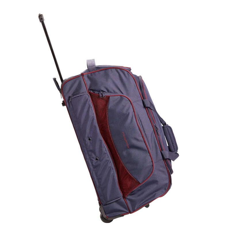 FOUGANZA Trolley Bag For Horse Riding Gear 80L Navy/Burgundy...