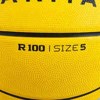 Balón Baloncesto Tarmak R100 Talla 5  amarillo