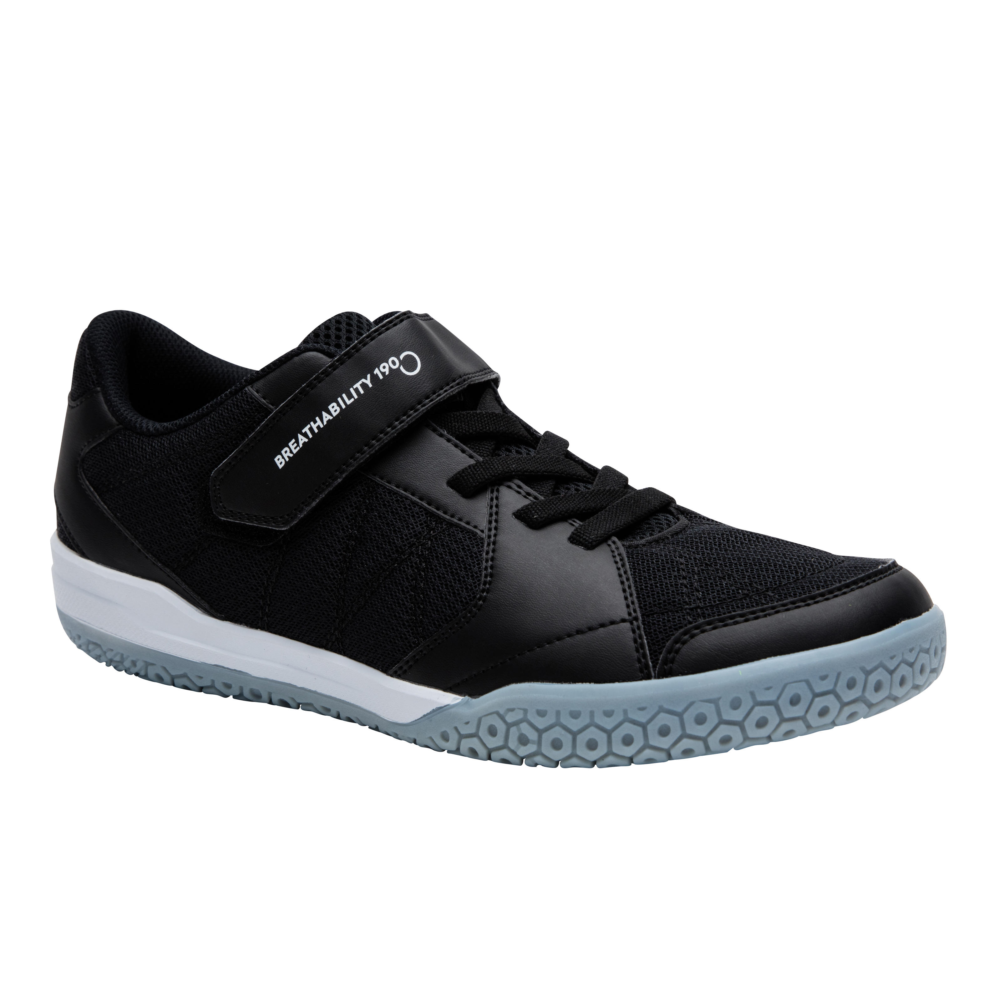 MEN BADMINTON SHOES BS 190 STRAP BLACK