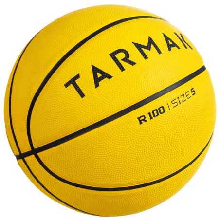 Balón Baloncesto Tarmak R100 Talla 5  amarillo