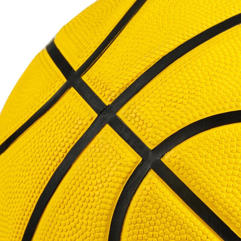 Basketbal voor beginnende kinderen R100 maat 5 tot 10 jaar geel
