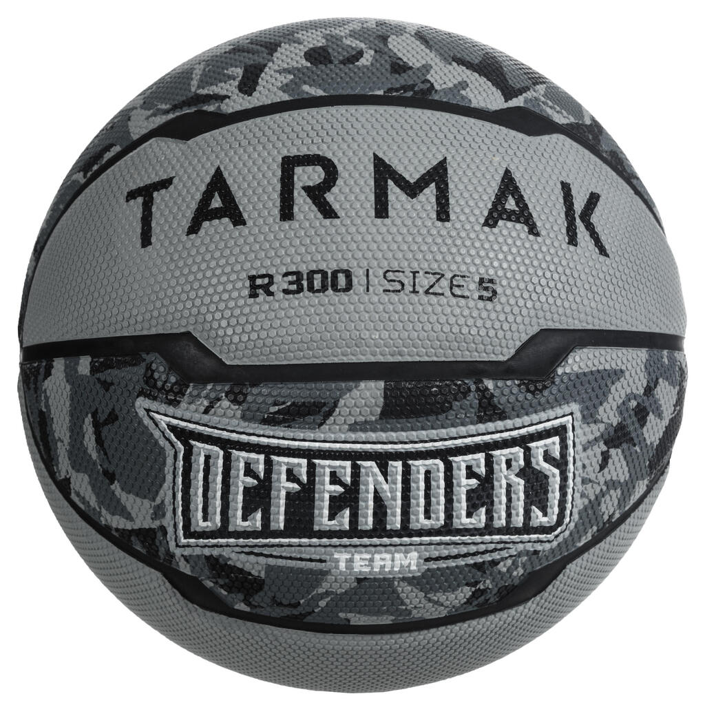 R300 kids' size 5 basketball, beginner players up to age 10 - grey