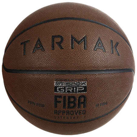 Ballon de Basket Adulte BT500 Grip Taille 7 - Marron Excellent Toucher de Balle