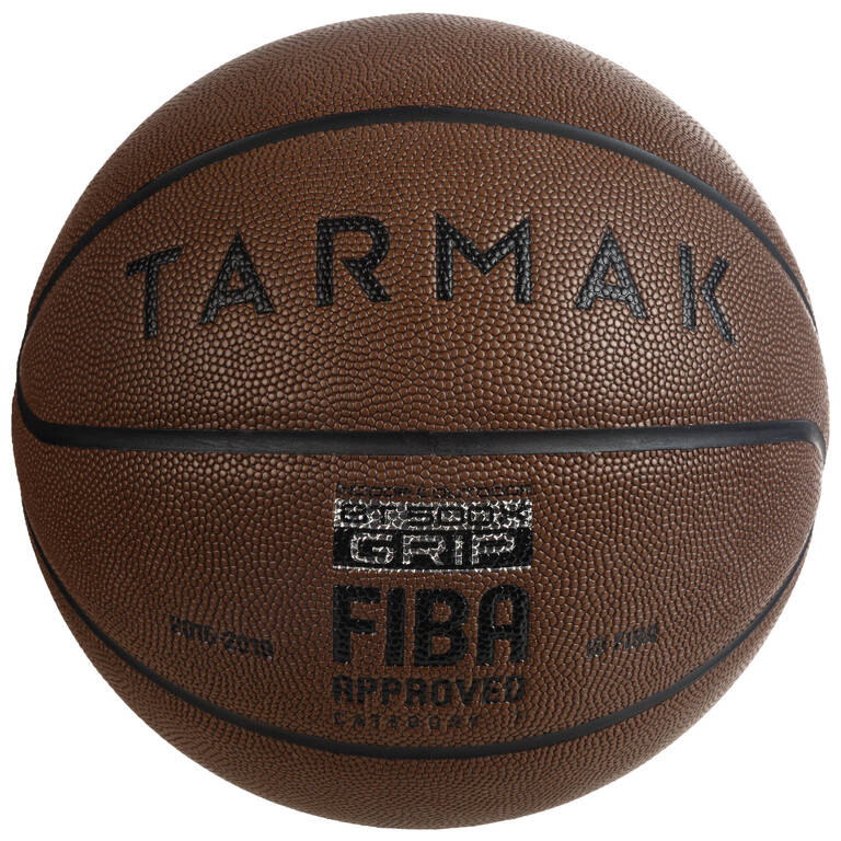 Bola Basket Dewasa BT500 Grippy Ukuran 7 - Cokelat Bola terasa nyaman