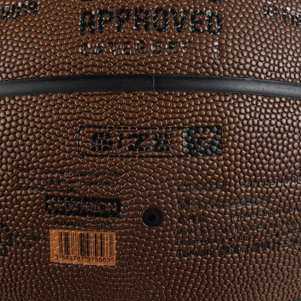 Basketbola bumba, 7. izm.“BT500 GRIP”, melna/pelēka/balta