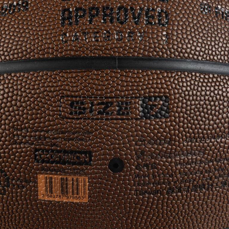 Bola Basket Dewasa BT500 Grippy Ukuran 7 - Cokelat Bola terasa nyaman