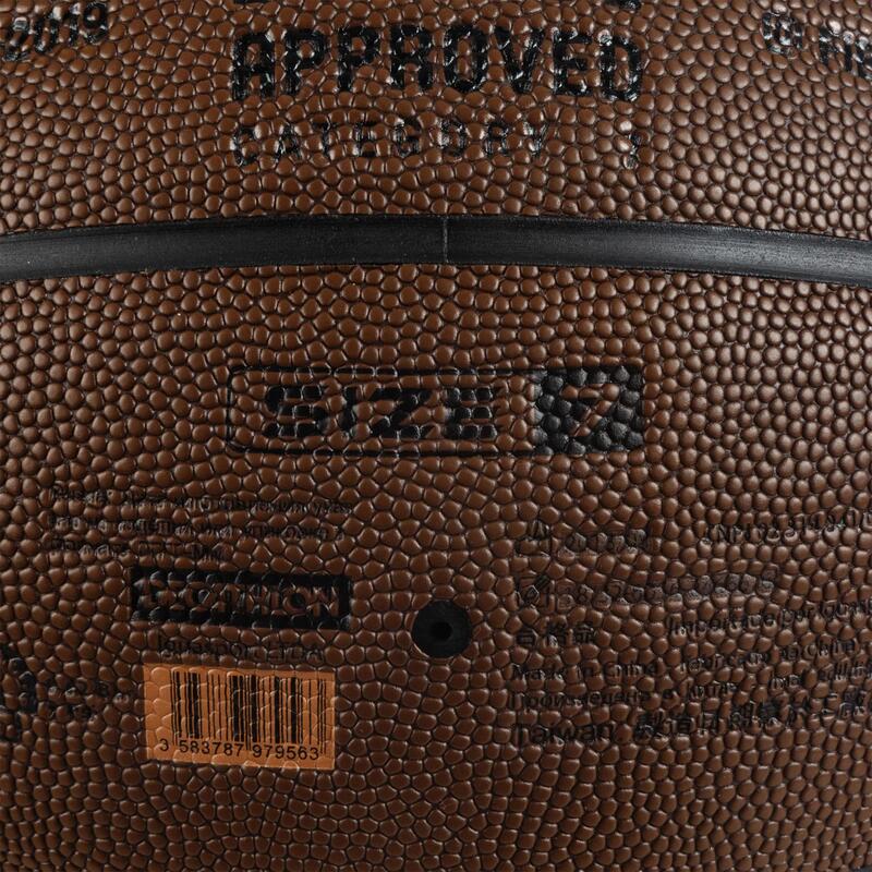 Ballon de Basket Adulte BT500 Grip Taille 7 - Marron Excellent Toucher de Balle