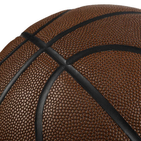 Bola Basket Dewasa BT500 Grippy Ukuran 7 - Cokelat Bola terasa nyaman