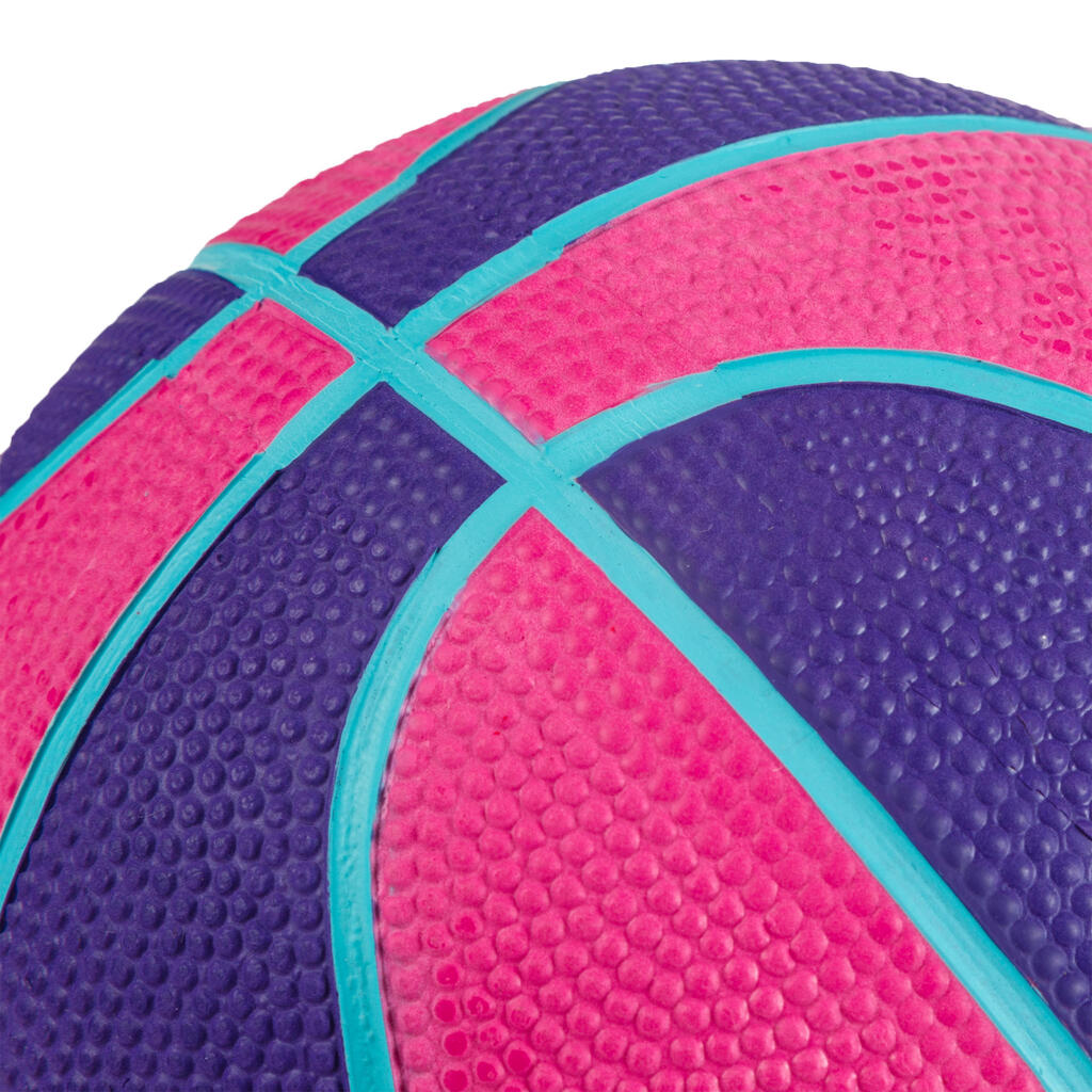 Detská mini basketbalová lopta veľkosti 1 - K100 modro-oranžová gumená