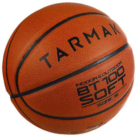 BT100 Kids' Size 5 Beginner Basketball, Under Age 10 - Orange