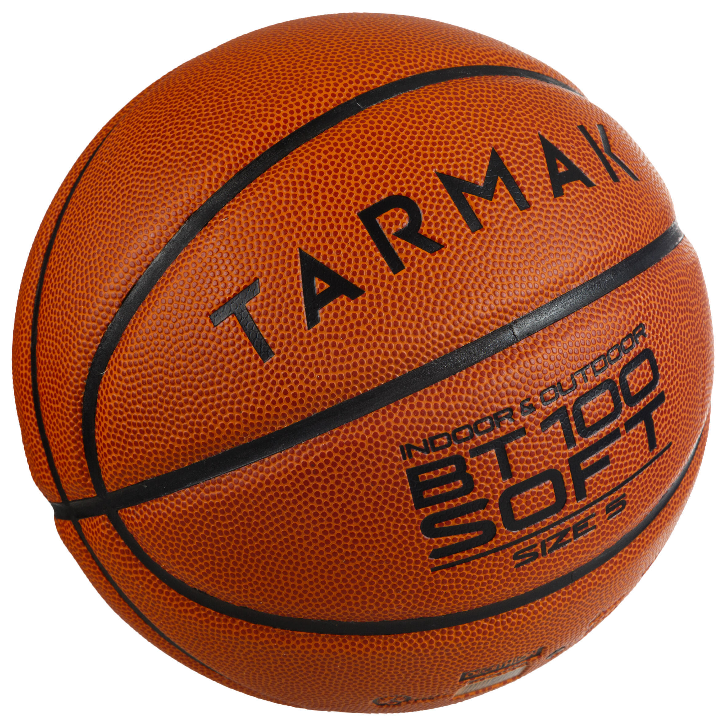 BT100 Kids' Size 5 Beginner Basketball, Under Age 10 - Orange 2/5
