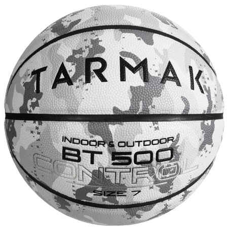 Ballon de basket BT500 T7 Camo Blanc garçon et homme à partir de 13 ans.
