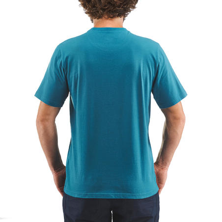 Tee shirt randonnée nature NH500 bleu homme