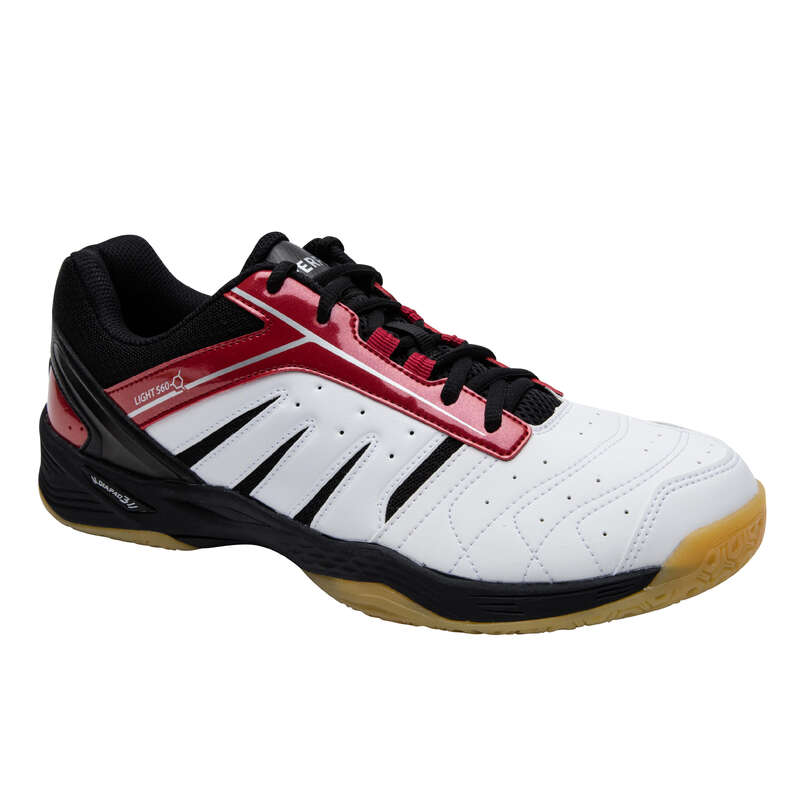 PERFLY MEN BADMINTON SHOES BS 560 LITE WHITE RED | Decathlon