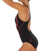 Crno-crveni ženski jednodelni kupaći kostim SPEEDO MUSCLEBACK