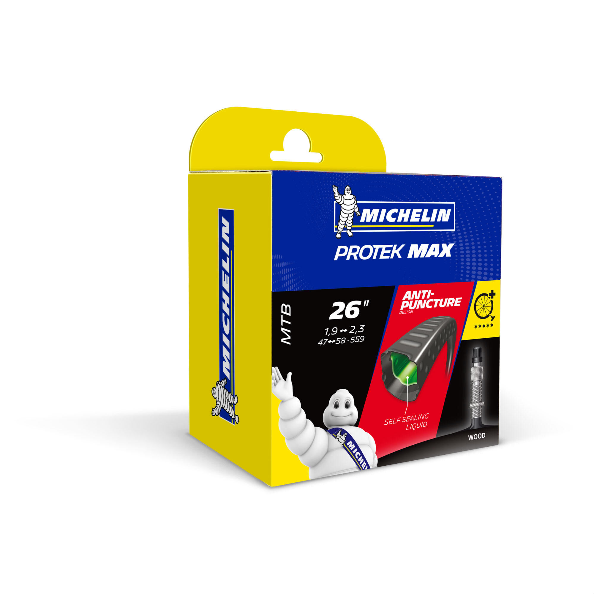 MICHELIN 26x1.9-2.3 Protek Max Bike Inner Tube - Presta