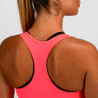 100 Women's Cardio Fitness Tank Top - Pink