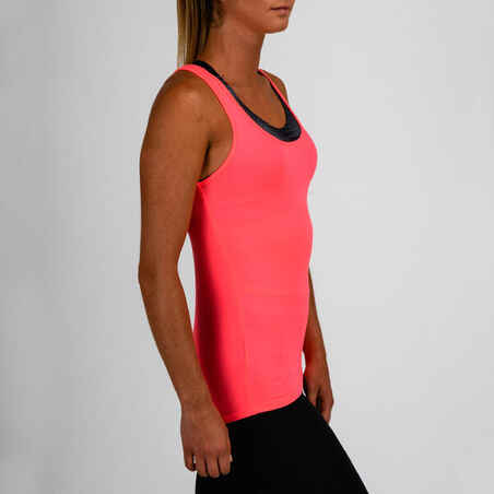 100 Women's Cardio Fitness Tank Top - Pink