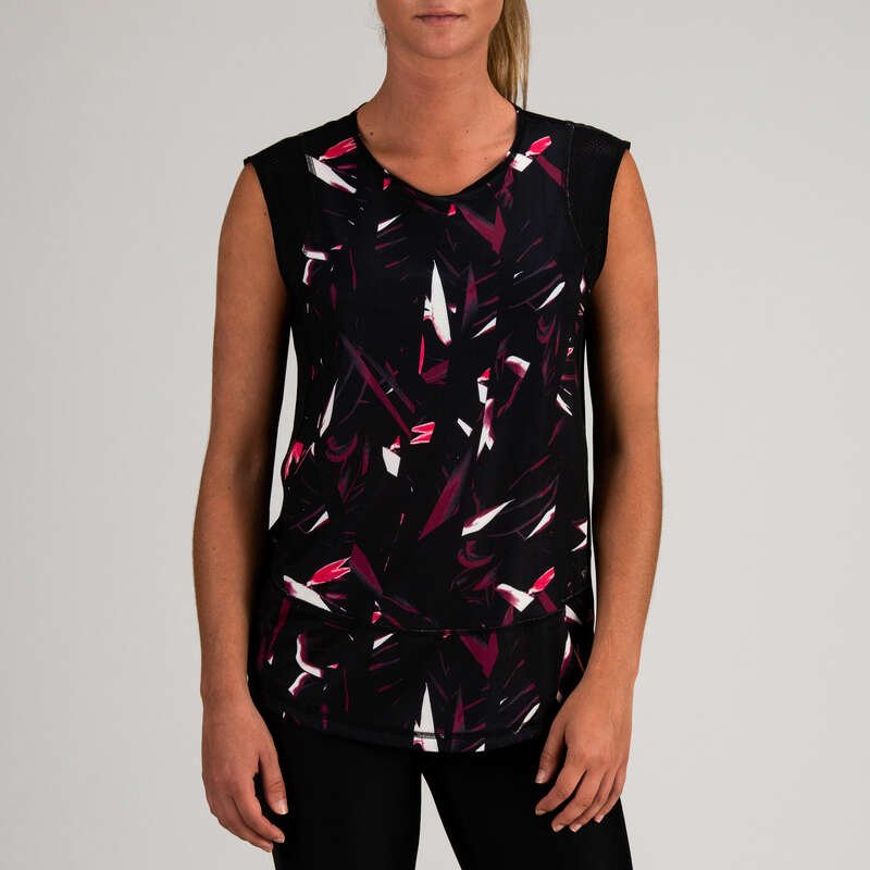 FITNESS CARDIO CONFIRMED WOMAN CLOTHING - FTS 520 Black T-shirt DOMYOS