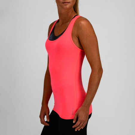 100 Women's Cardio Fitness Tank Top - Pink