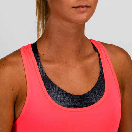 100 Women's Cardio Fitness Tank Top - Pink