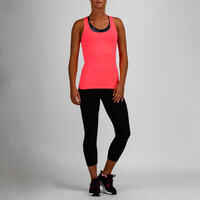 100 Women's Cardio Fitness Tank Top - Pink