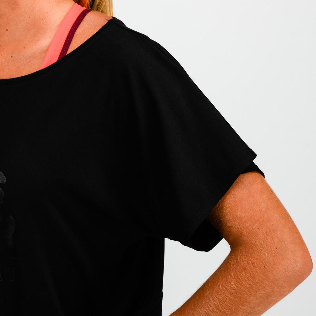 T-Shirt FTS 120 Fitness Cardio Damen blau