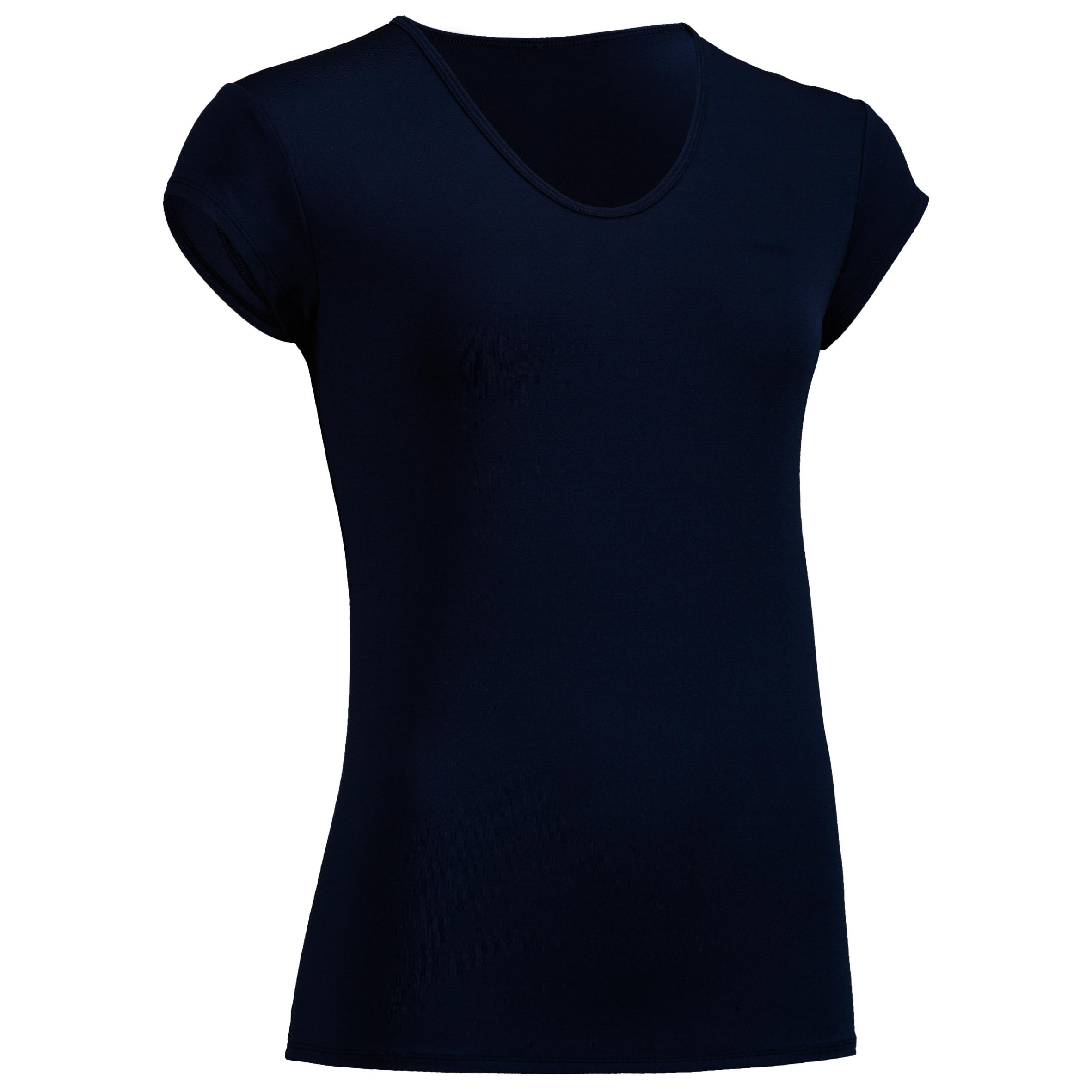 Domyos Fitness Shirt 100 Voor Dames Blauw domyos kopen in de aanbieding