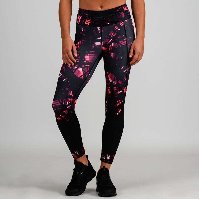 FITNESS CARDIO CONFIRMED WOMAN CLOTHING - FTI 520 Leggings - Black Print DOMYOS
