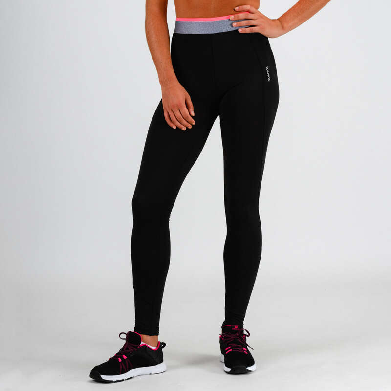 WOMAN FITNESS ENERGY APPAREL - FTI 100 Leggings - Black DOMYOS