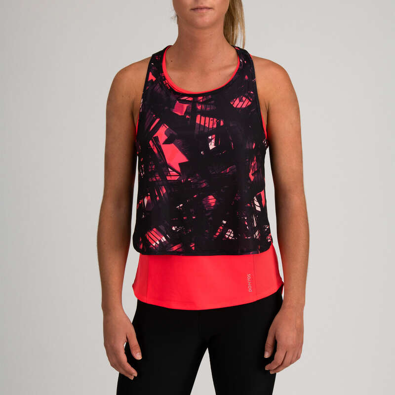FITNESS CARDIO CONFIRMED WOMAN CLOTHING Fitness and Gym - FTA 520 3-in-1 Tank Top DOMYOS - Fitness and Gym