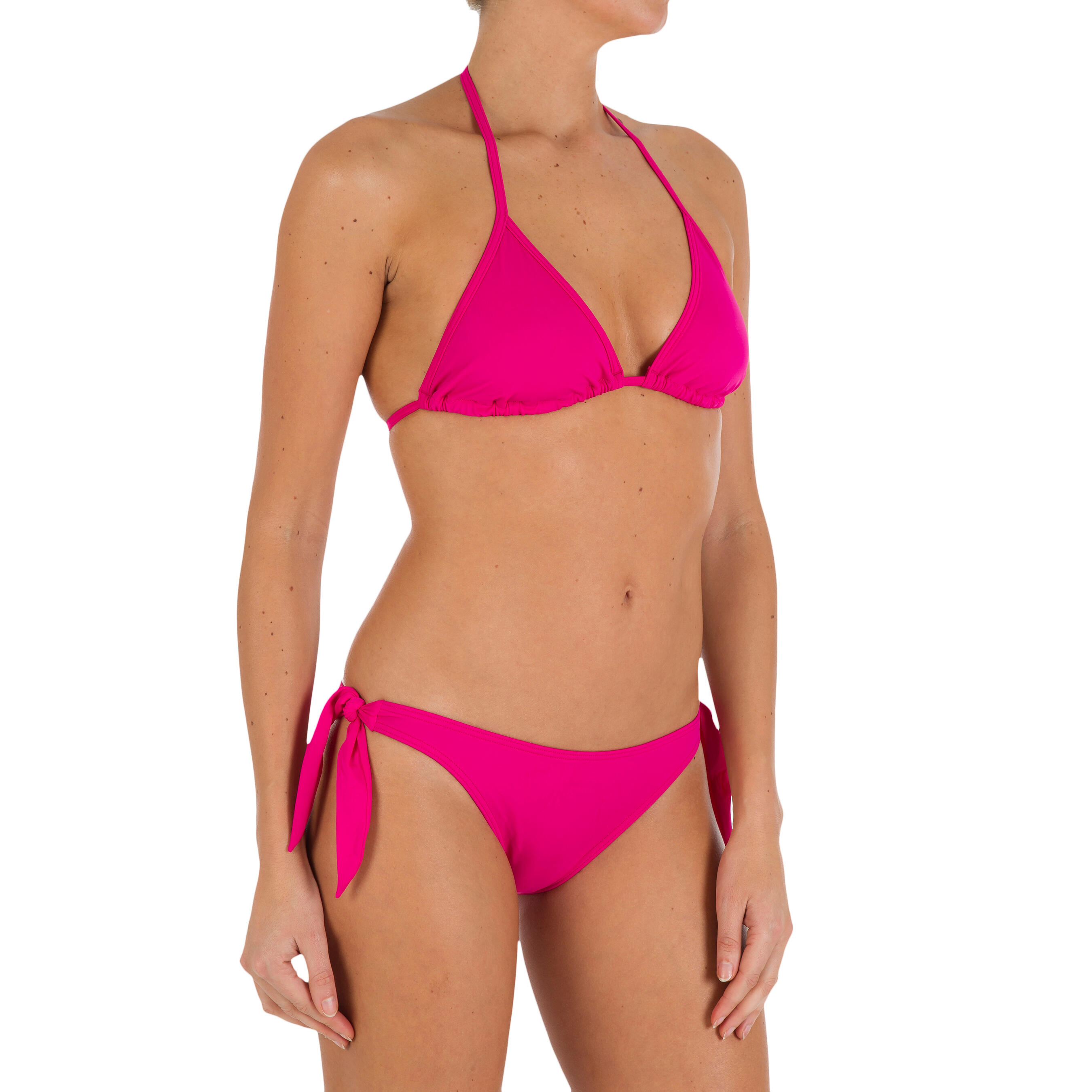 MAE women's triangle swimsuit - Plain pink 6/9