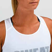 120 Women's Cardio Fitness Tank Top - White Print