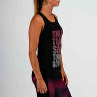 120 Women's Cardio Fitness Tank Top - Black Print