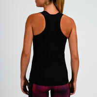 120 Women's Cardio Fitness Tank Top - Black Print