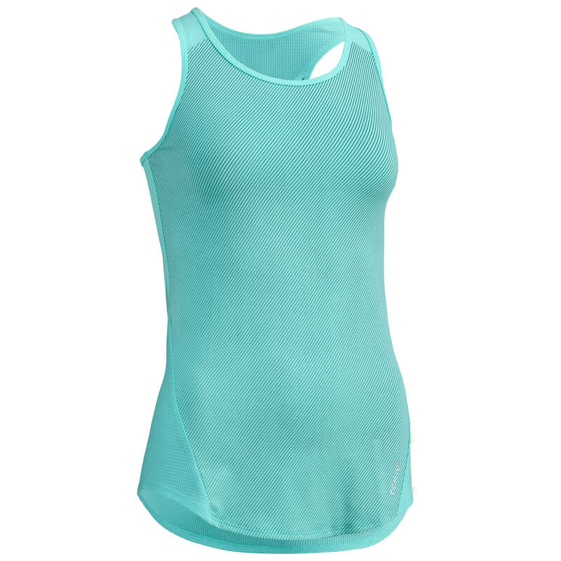 WOMAN FITNESS ENERGY APPAREL Fitness and Gym - Tank Top FTA 120 - Blue DOMYOS - Fitness and Gym