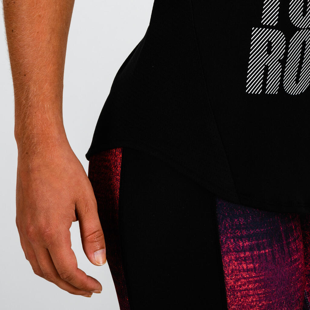 Top lang Rundhalsausschnitt Fitness Cardio Damen grün